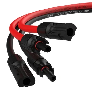 RedStar24 Solarkabel Verlängerung 6mm² Set (Rot + Schwarz) – TÜV zertifiziert, UV-beständig, PV Kabel IP68 für Solaranlagen – 1m bis 25m