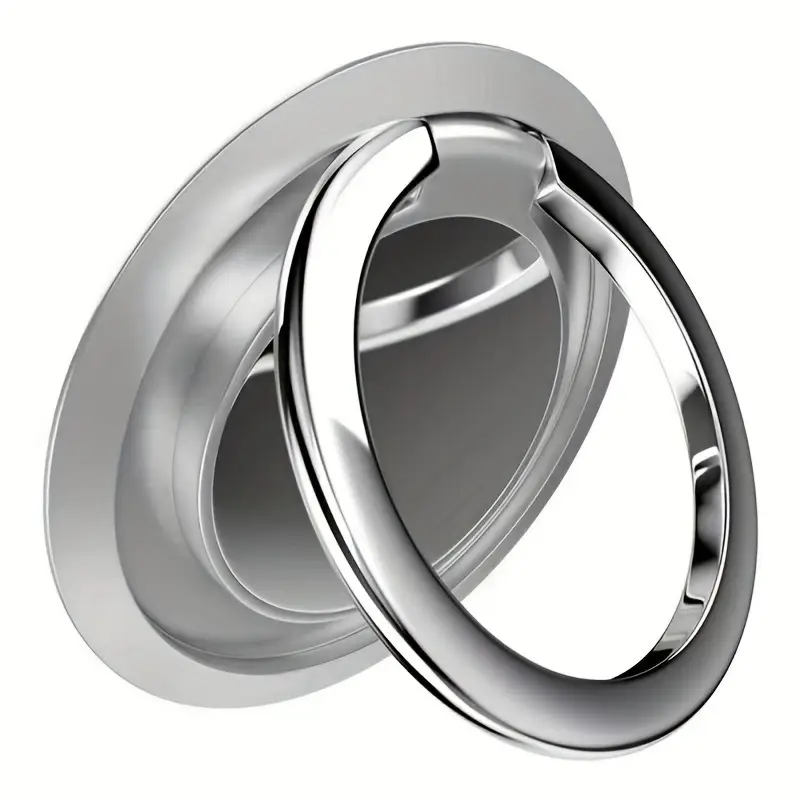 Handy Smartphone Ring Halter – Ultradünn, drehbar 360° Handyring Fingerhalter Silber