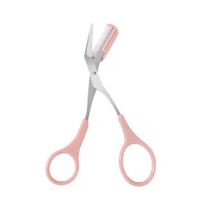 Augenbrauen Trimmer Wimpern Haare Schere Kamm Augenbrauenschere Brauenformer Pink