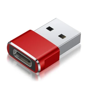 USB-A auf USB-C Adapter Ladeadapter Datenübertragung Stecker Konverter OTG Rot