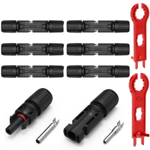 Solarstecker‑Set (m/w) für Photovoltaik – 6/10/12 Stück inkl. 2 Spanner